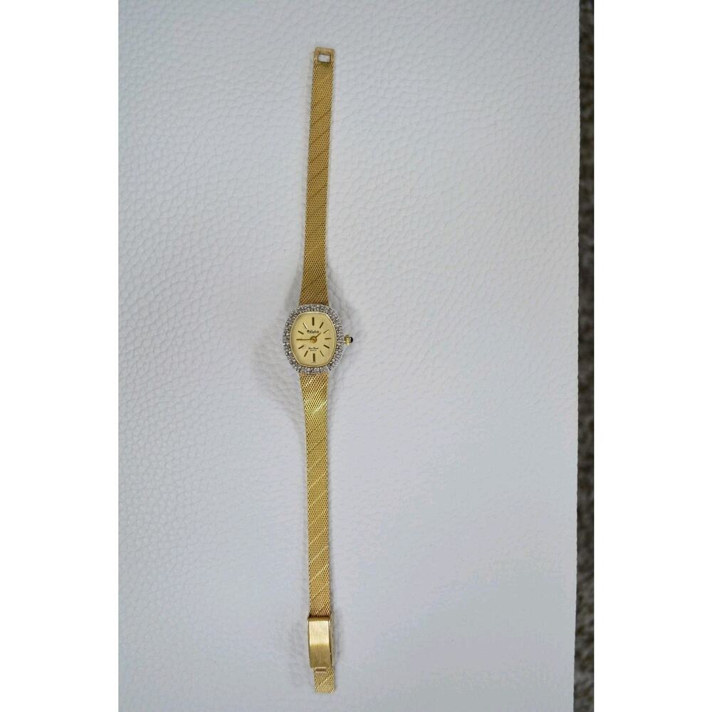 Vintage Dufonte Lucien Piccard Women's Gold Tone Oval Quartz Watch - Picture 4 of 16